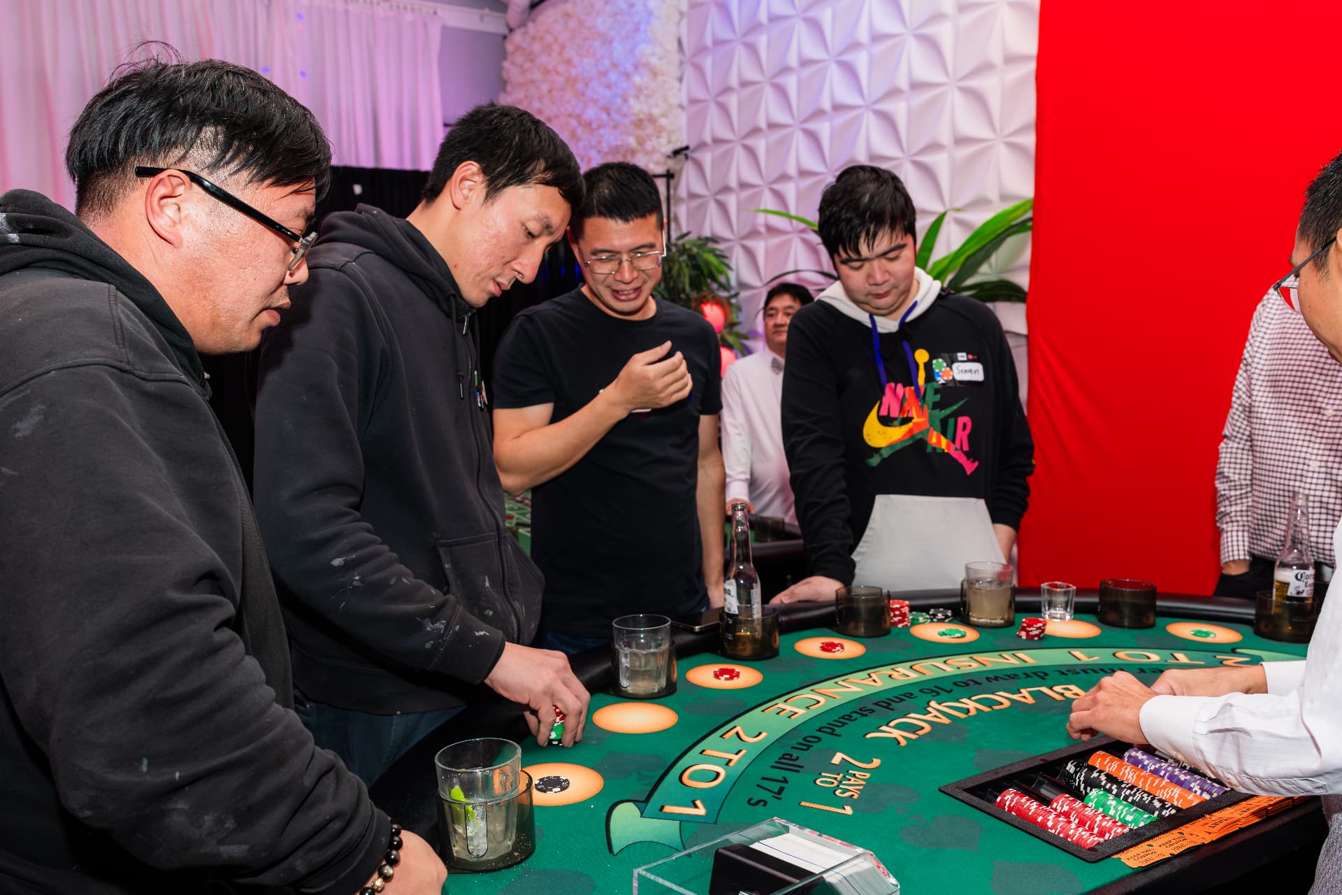 Blackjack Action — Casino Night